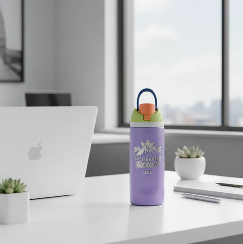 24oz Laser Engraved Insulated Sports Water Bottle — Custom Team & Kids Gift