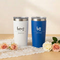 Personalized His & Hers Couple Tumblers – Laser Engraved 20oz | Anniversary Gift
