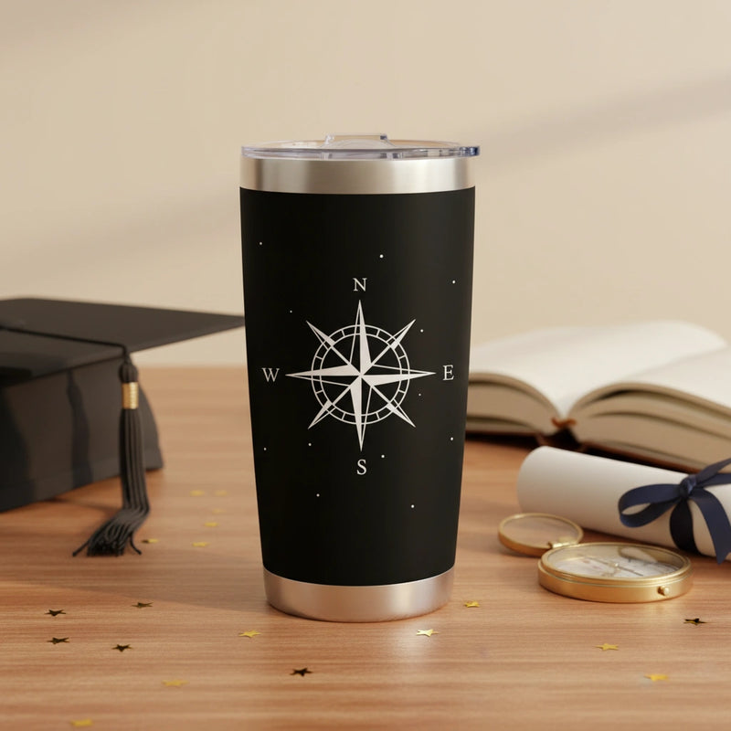 Graduation Gift for Him — 20oz Laser Engraved Compass Tumbler | Class of 2026