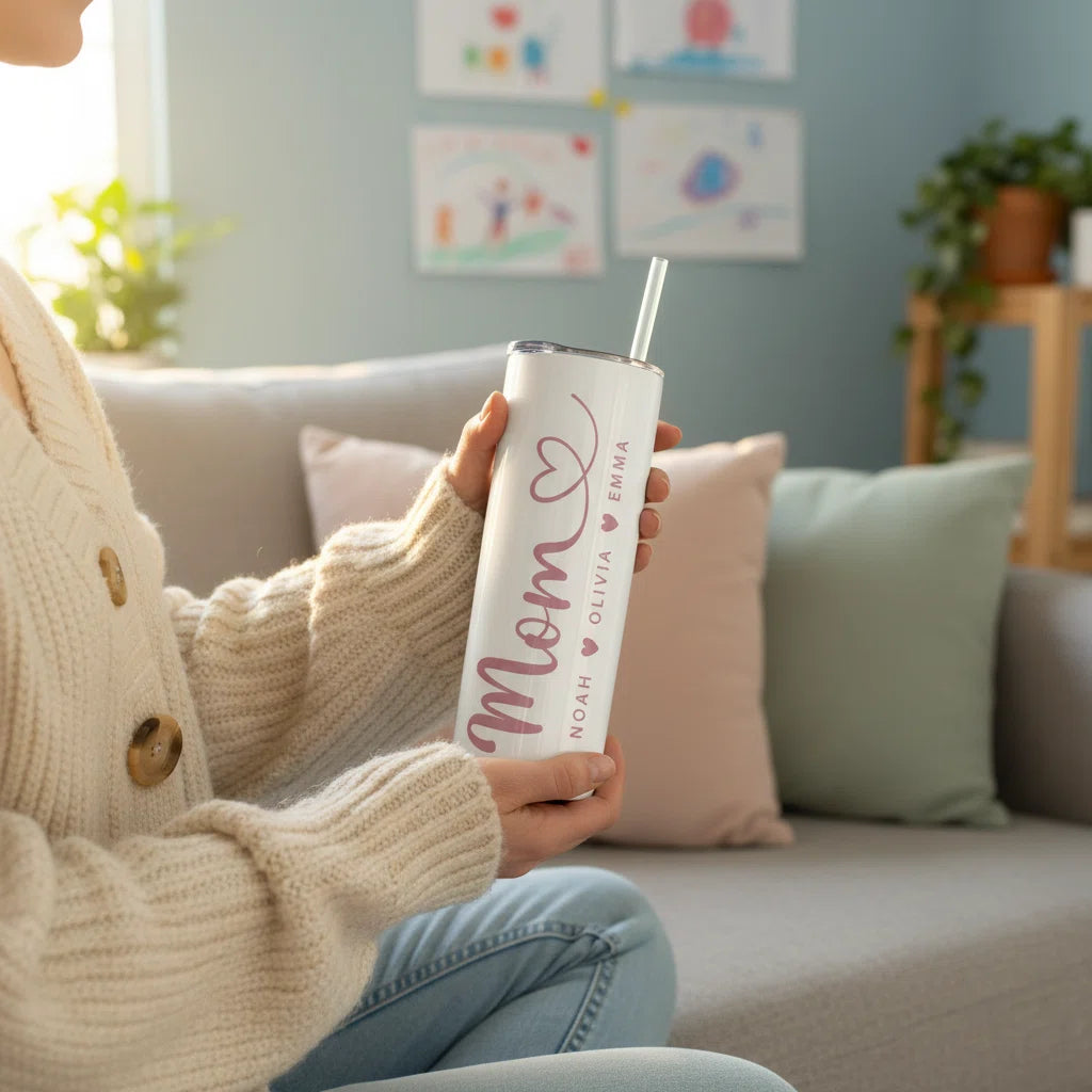 Personalized Mom Tumbler | Custom Mother's Day Gift with Kids' Names