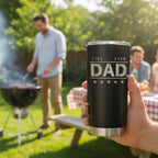 Personalized 20oz Insulated Tumbler with Lid — Dad, Mom & Family Gift