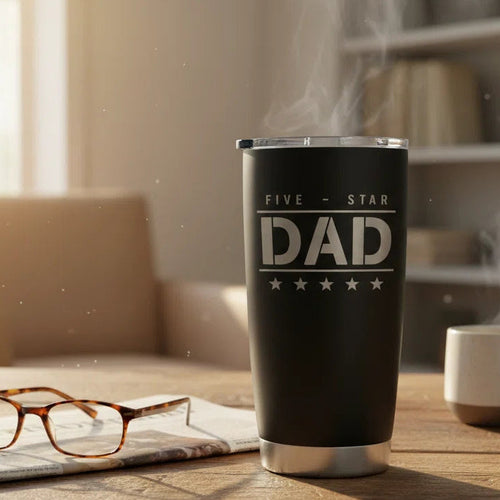 Personalized 20oz Insulated Tumbler with Lid — Dad, Mom & Family Gift