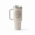 Personalized 40oz Insulated Tumbler | Laser Engraved | Handle & Straw Included