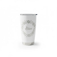 Personalized Floral Tumbler | Custom Engraved Name Gift