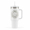 Personalized Floral Tumbler – Custom Laser Engraved 40oz & 20oz Stainless Steel