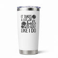 Funny Golf 20oz Insulated Tumbler — Lot Balls Design