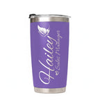 Personalized Tumbler with Name & Title | 20oz Laser Engraved Butterfly Tumbler