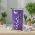 Personalized Tumbler with Name & Title | 20oz Laser Engraved Butterfly Tumbler