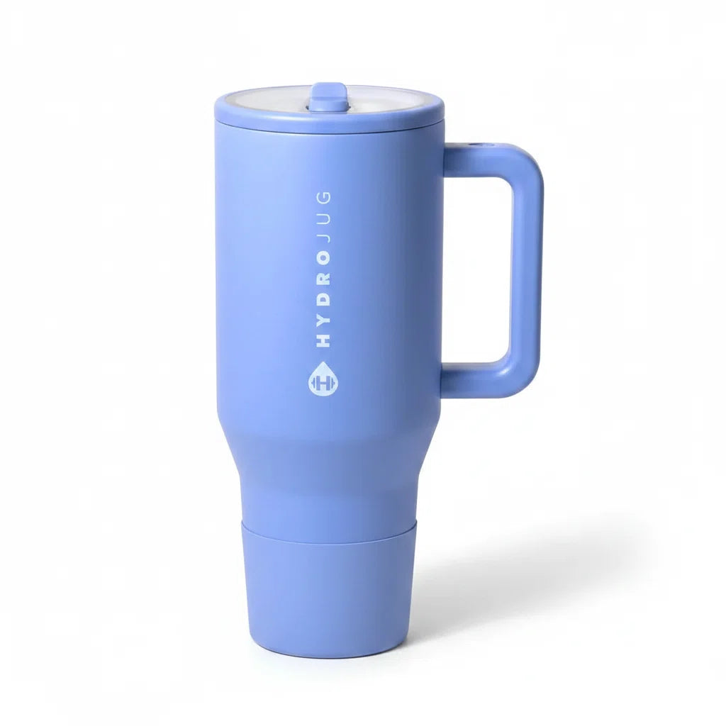 HydroJug Traveler Gym & Yoga Water Bottle | 32oz & 40oz Insulated Stainless Steel with Handle & Flip Straw