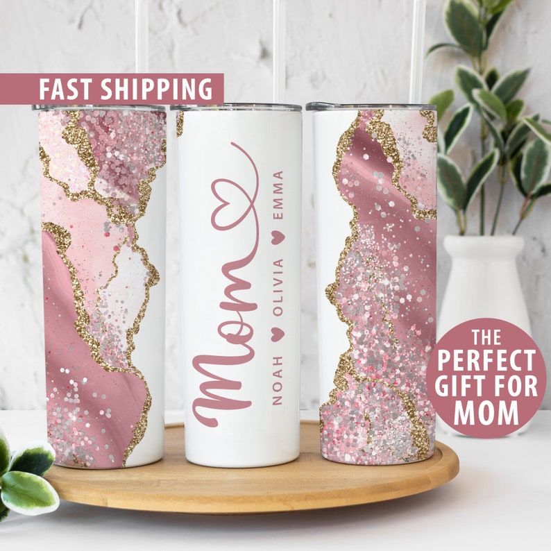 Personalized Mom Tumbler | Custom Mother's Day Gift with Kids' Names
