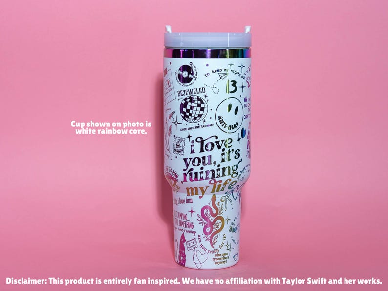 40oz Laser Engraved Insulated Tumbler — Rainbow Core Collection