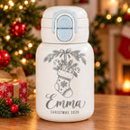 Personalized Kids Christmas Water Bottle – 17oz Stainless Steel