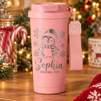 Personalized 500ml Christmas Tumbler – Stainless Steel with Engraved Name