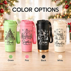 Personalized 500ml Christmas Tumbler – Stainless Steel with Engraved Name