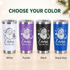 Personalized Christmas Tumbler – 20oz Engraved Name Gift for Coworkers