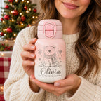 Personalized Kids Christmas Water Bottle – 17oz Stainless Steel