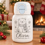 Personalized Kids Christmas Water Bottle – 17oz Stainless Steel