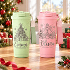 Personalized 500ml Christmas Tumbler – Stainless Steel with Engraved Name
