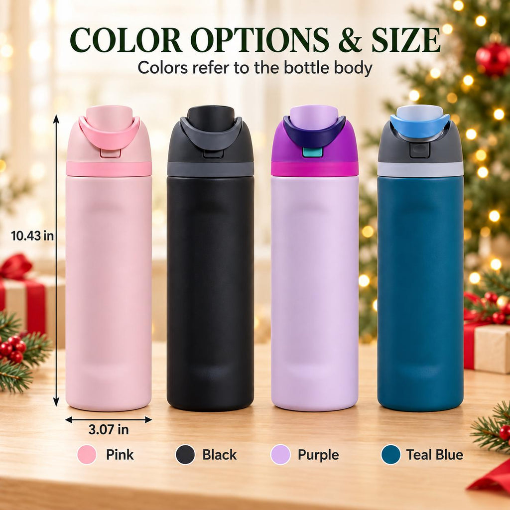 Personalized 32oz Christmas Water Bottle for Kids, Custom Name Engraved