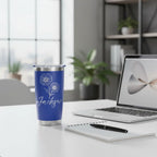 Custom Name Daisy Engraved 20oz Insulated Stainless Steel Tumbler with Sliding Lid