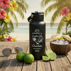 Family Cruise Vacation Water Bottle | Personalized 1000ml Laser Engraved