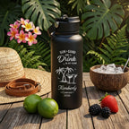 Sun Sand and a Drink Water Bottle | Personalized 1000ml Laser Engraved