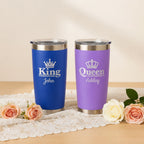 Personalized His & Hers Couple Tumblers – Laser Engraved 20oz | Anniversary Gift