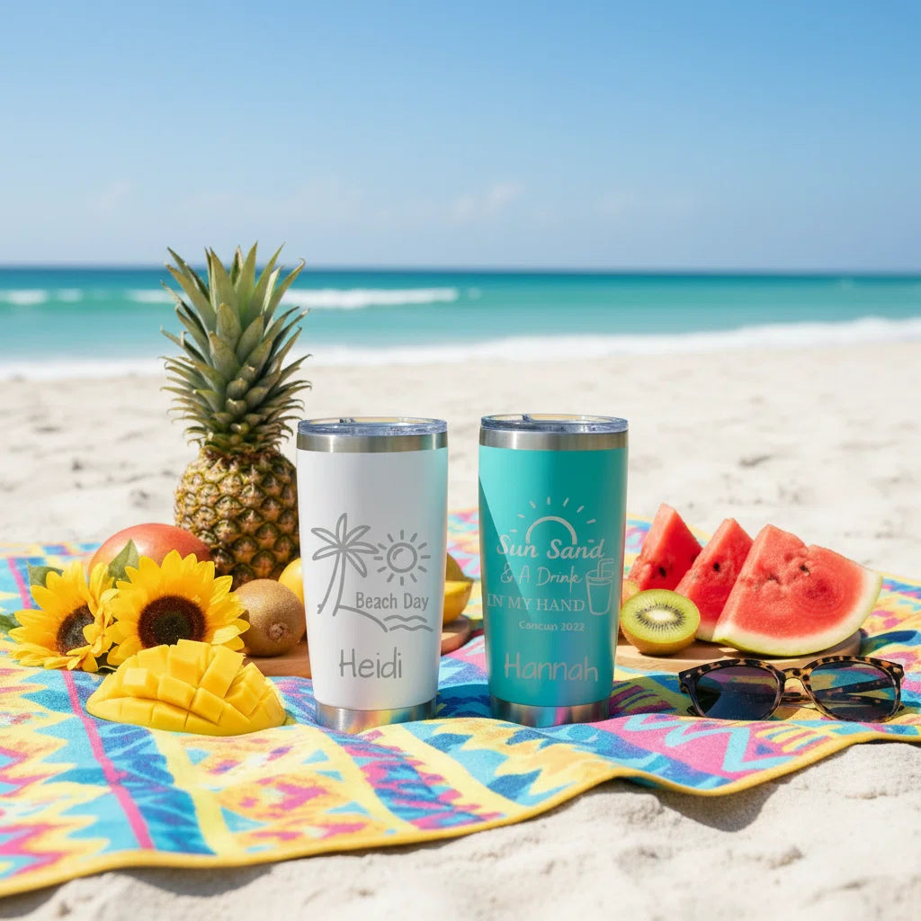 Personalized 20oz Insulated Tumbler | Laser Engraved Custom Travel Mug