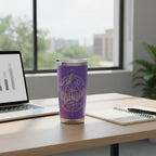 Personalized Vacation 20oz Insulated Tumbler — Purple, Custom Name & Design