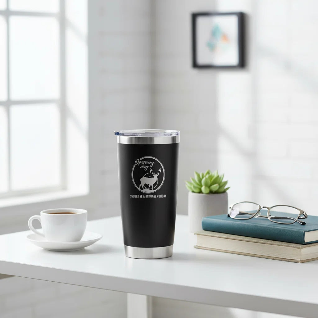 Opening Day Should Be A National Holiday 20oz Insulated Tumbler — Laser Engraved Hunting Gift