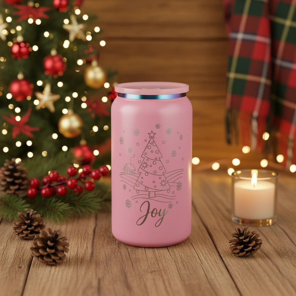 Custom Christmas Laser Engraved 16oz Insulated Tumbler — Holiday Edition