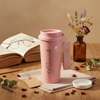 Personalized Heart Name Tumbler | Pink Laser Engraved Custom Gift for Her