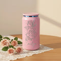 Personalized Rose Can Tumbler 16oz | Laser Engraved Iridescent Lid Custom Gift for Her