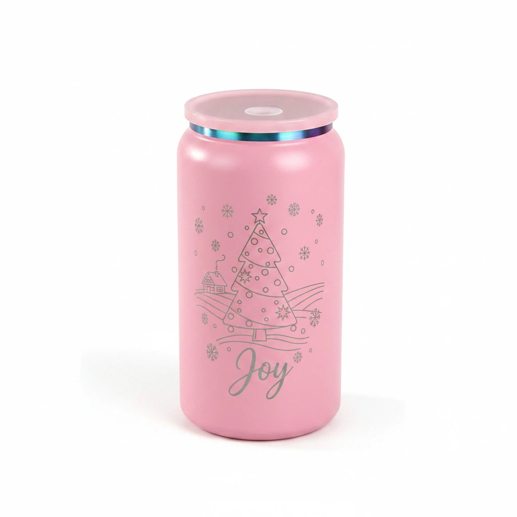 Custom Christmas Laser Engraved 16oz Insulated Tumbler — Holiday Edition