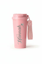 Personalized Heart Name Tumbler | Pink Laser Engraved Custom Gift for Her