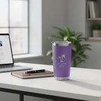 Personalized Skinny 20oz Insulated Tumbler — Purple, Custom Laser Engraved