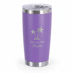 Personalized Skinny 20oz Insulated Tumbler — Purple, Custom Laser Engraved
