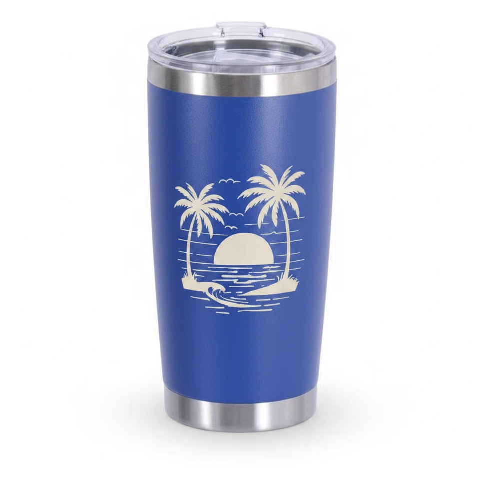 Custom Logo 20oz Insulated Tumbler — Blue, Corporate Gift