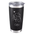 Personalized Dog Lover Tumbler – Custom Pet Name Laser Engraved 20oz Insulated Mug