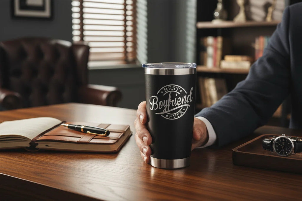 Best Boyfriend Ever Tumbler | Laser Engraved Insulated Stainless Steel | Valentine's Day & Birthday Gift for Boyfriend