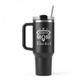 Personalized Mom Tumbler with Handle | 40oz Laser Engraved Gift for Mom & Grandma