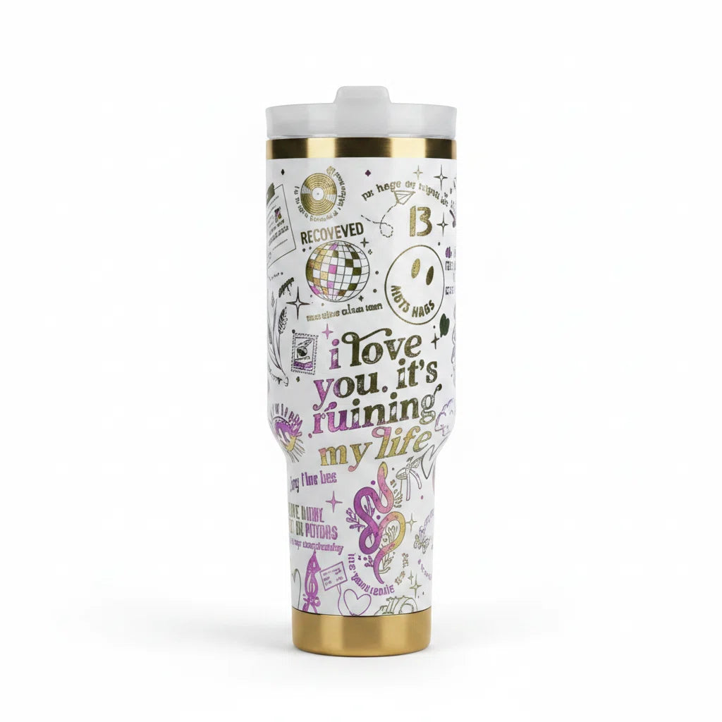40oz Laser Engraved Insulated Tumbler — Rainbow Core Collection