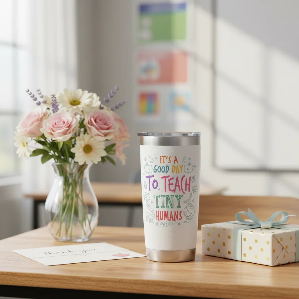 Teacher Appreciation Tumbler Gift | Insulated Coffee Tumbler with Lid