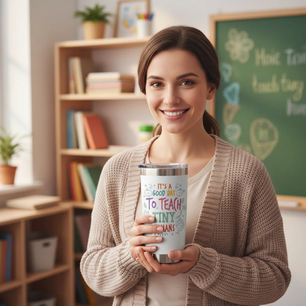 Teacher Appreciation Tumbler Gift | Insulated Coffee Tumbler with Lid