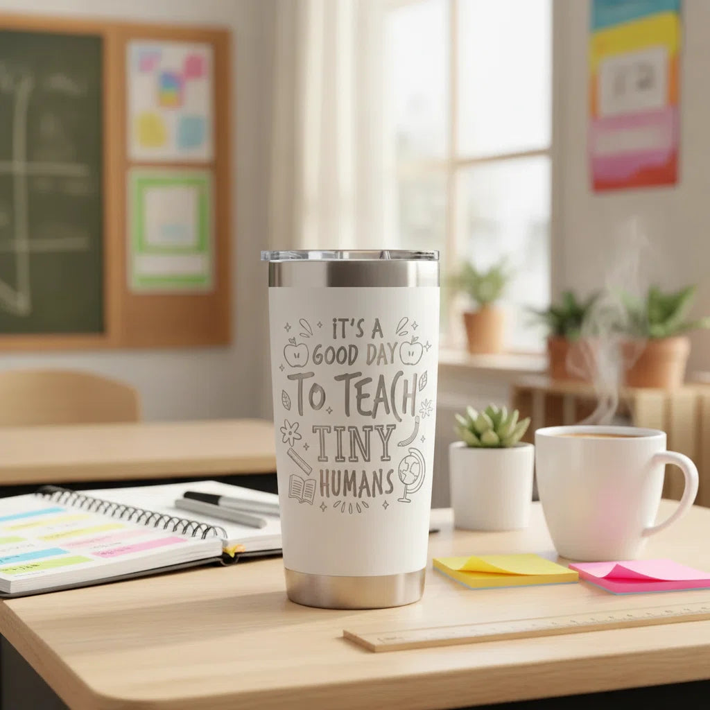 Teacher Appreciation 20oz Insulated Tumbler — Coffee Cup with Lid