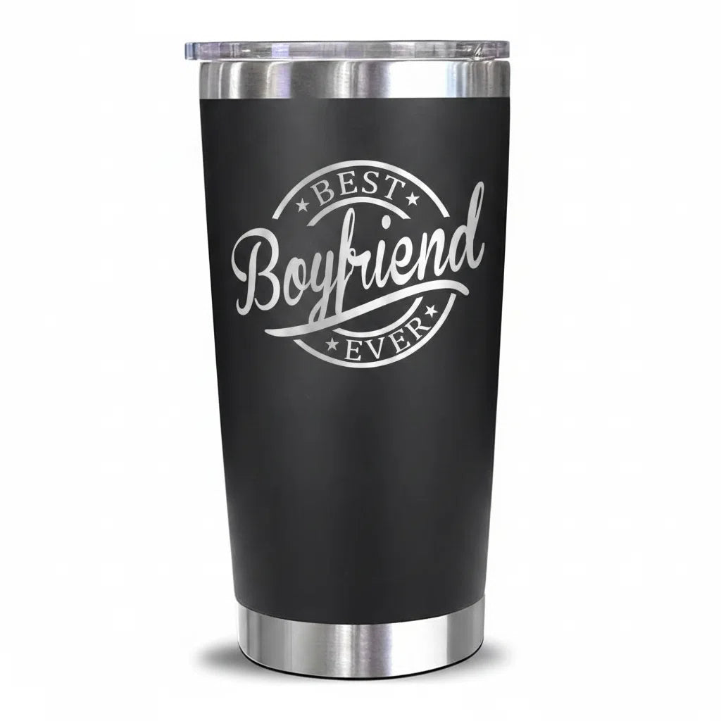 Best Boyfriend Ever Tumbler | Laser Engraved Insulated Stainless Steel | Valentine's Day & Birthday Gift for Boyfriend