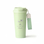 Personalized Laser Engraved Tumbler with Wrist Strap — Palm Tree Design | Custom Name & Destination