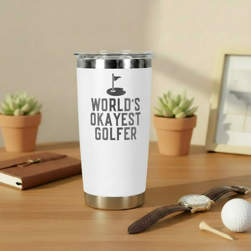 Golf Gift 20oz Insulated Tumbler — For Dad Golfer